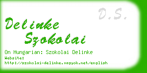 delinke szokolai business card